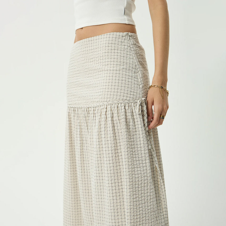 AFENDS Nadia Maxi Skirt - Reverb Moonbeam Check