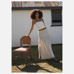 AFENDS Nadia Maxi Skirt - Reverb Moonbeam Check