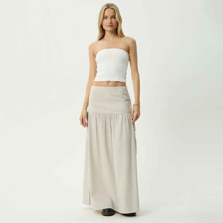 AFENDS Nadia Maxi Skirt - Reverb Moonbeam Check
