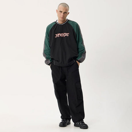 AFENDS Nationals Recycled Sports Crew - Black