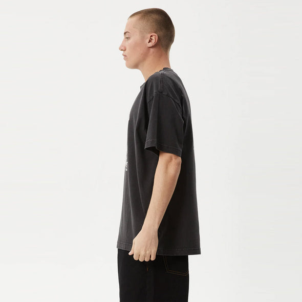 AFENDS New & Clear Heavy Weight Boxy Fit Tee - Stone Black