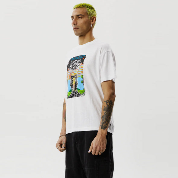 AFENDS Next Level Boxy Graphic Tee - White