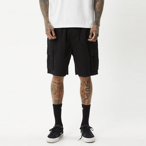 AFENDS Ninety Eights Oversized Cargo Short 20" - Black