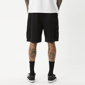 AFENDS Ninety Eights Oversized Cargo Short 20" - Black