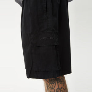 AFENDS Ninety Eights Oversized Cargo Short 20" - Black