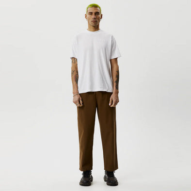 AFENDS Ninety Eights Recycled Baggy Elastic Waist Pants - Toffee