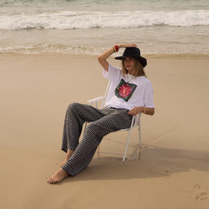 AFENDS Women's Open Up Oversized Tee - White/Black