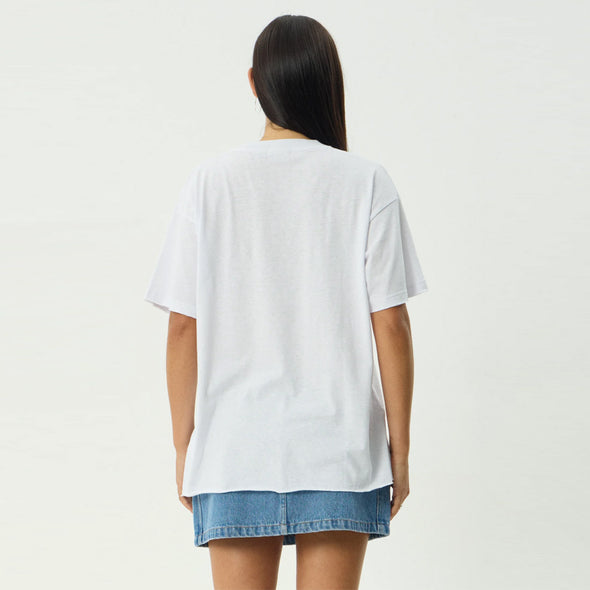 AFENDS Women's Open Up Oversized Tee - White/Black