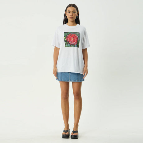 AFENDS Women's Open Up Oversized Tee - White/Black