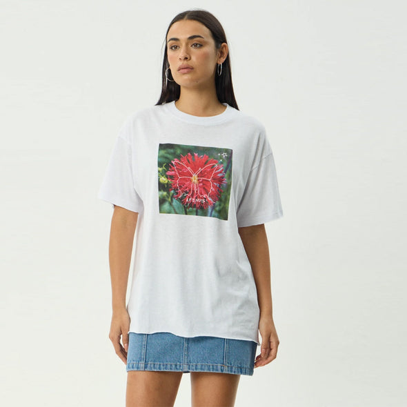 AFENDS Women's Open Up Oversized Tee - White/Black