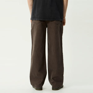 AFENDS Pablo Denim Baggy Jean - Washed Coffee