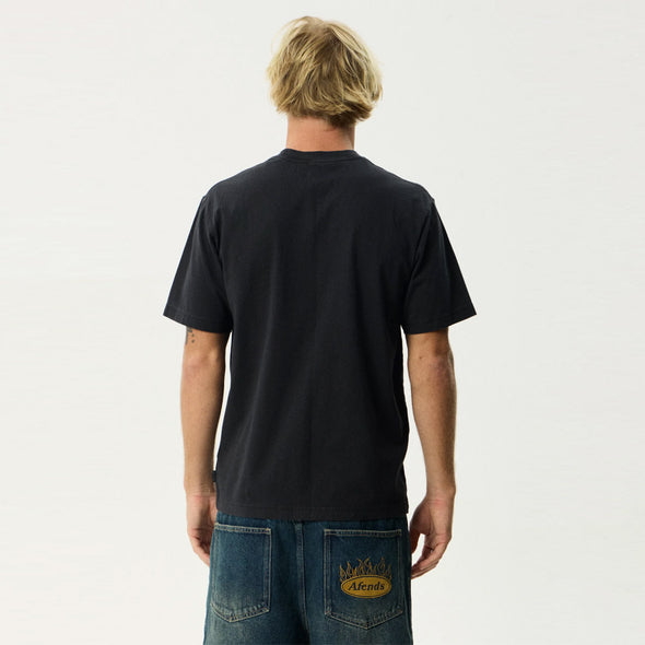 AFENDS Painter Retro Tee - Stone Black