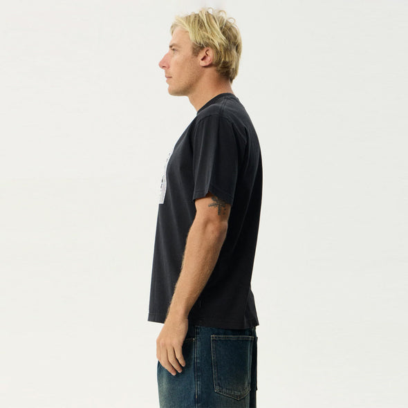 AFENDS Painter Retro Tee - Stone Black