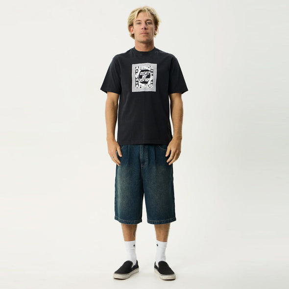 AFENDS Painter Retro Tee - Stone Black