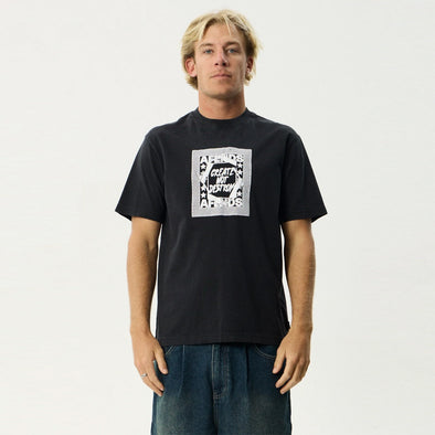 AFENDS Painter Retro Tee - Stone Black