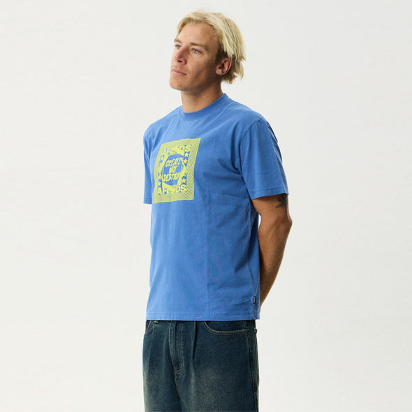 AFENDS Painter Retro Tee - Washed Marina