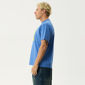 AFENDS Painter Retro Tee - Washed Marina
