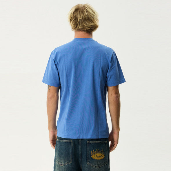 AFENDS Painter Retro Tee - Washed Marina