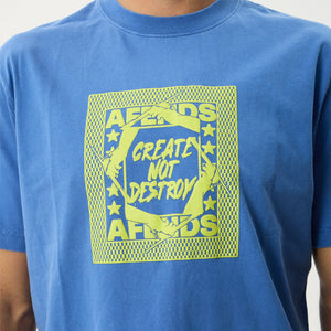 AFENDS Painter Retro Tee - Washed Marina