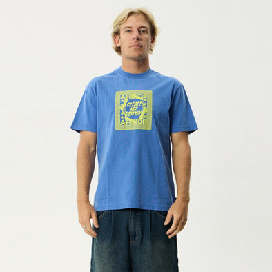 AFENDS Painter Retro Tee - Washed Marina