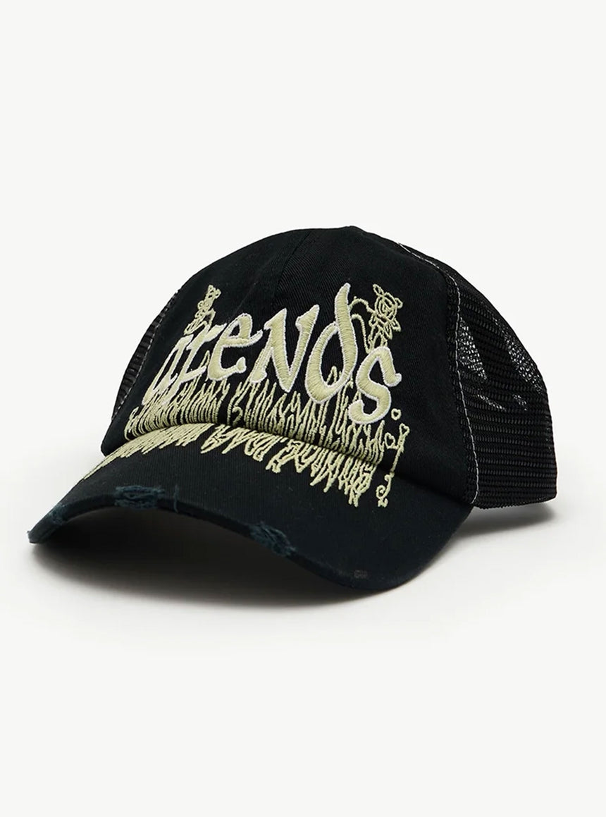 AFENDS Pent-A-Gone 6 Panel Mesh Cap - Stone Black