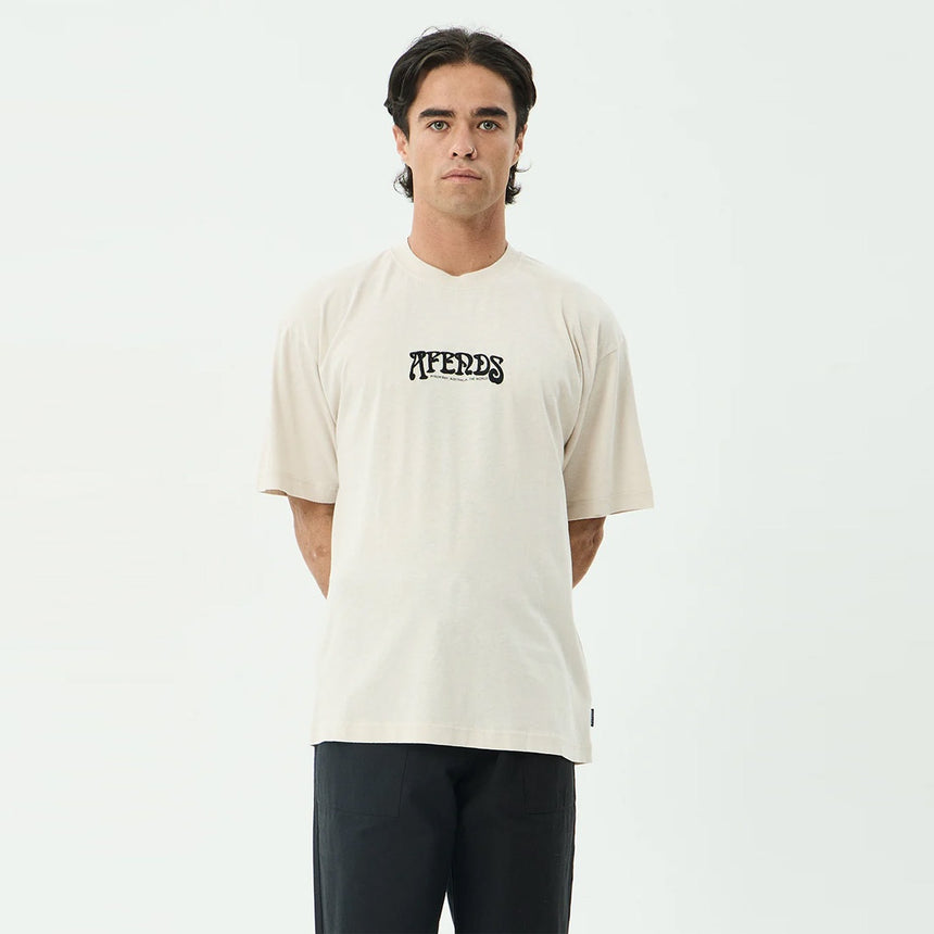 AFENDS Perception Boxy Tee - Moonbeam