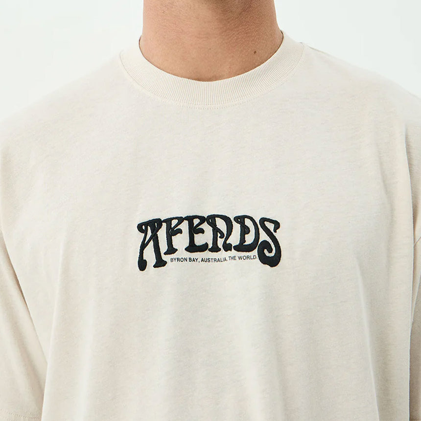 AFENDS Perception Boxy Tee - Moonbeam