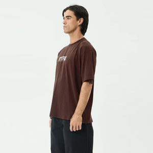 AFENDS Perception Boxy Tee - Washed Coffee