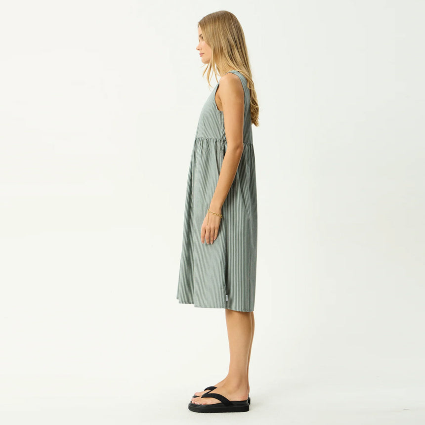 AFENDS Pinned Midi Dress - Sycamore Stripe