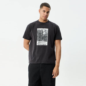 AFENDS Research Heavyweight Boxy Tee - Stone Black