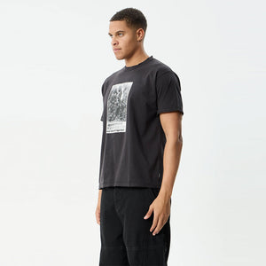 AFENDS Research Heavyweight Boxy Tee - Stone Black