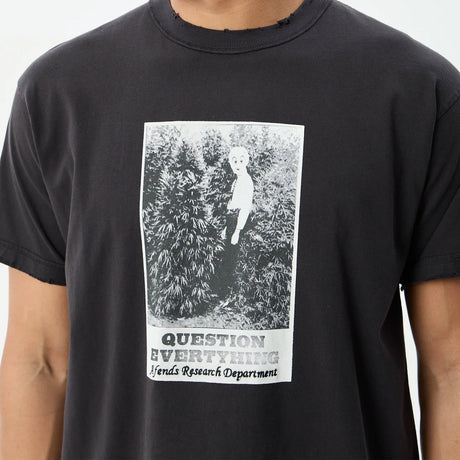 AFENDS Research Heavyweight Boxy Tee - Stone Black