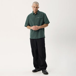 AFENDS Reverb Short Sleeve Shirt - Pine Check