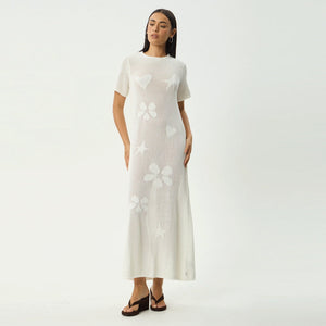 AFENDS Riley Knit Midi Dress - White