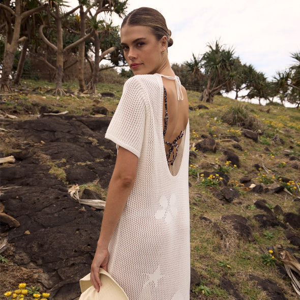 AFENDS Riley Knit Midi Dress - White