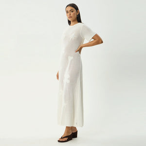 AFENDS Riley Knit Midi Dress - White
