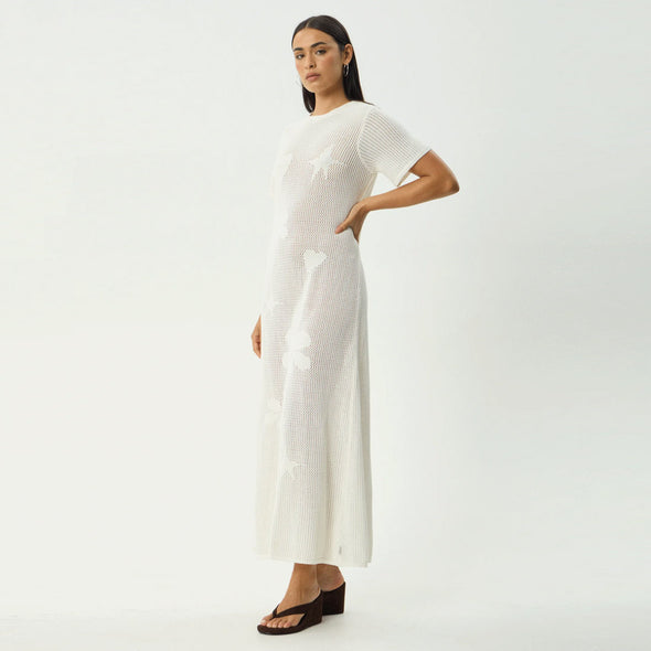 AFENDS Riley Knit Midi Dress - White