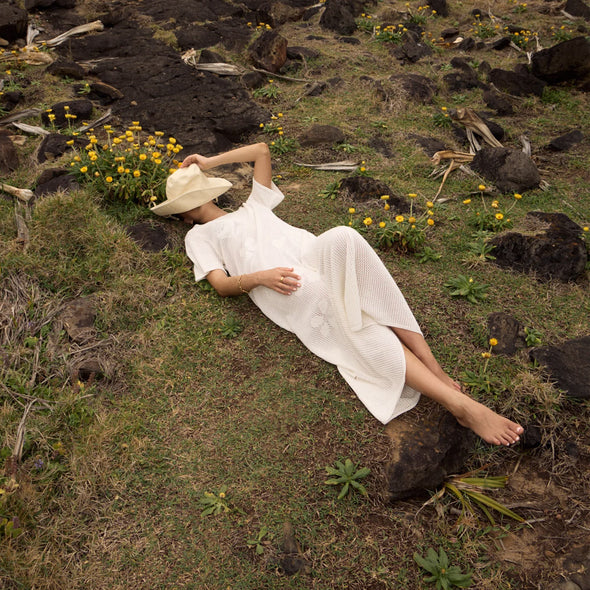 AFENDS Riley Knit Midi Dress - White