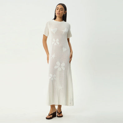 AFENDS Riley Knit Midi Dress - White