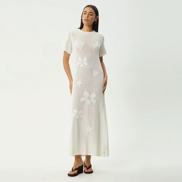 AFENDS Riley Knit Midi Dress - White