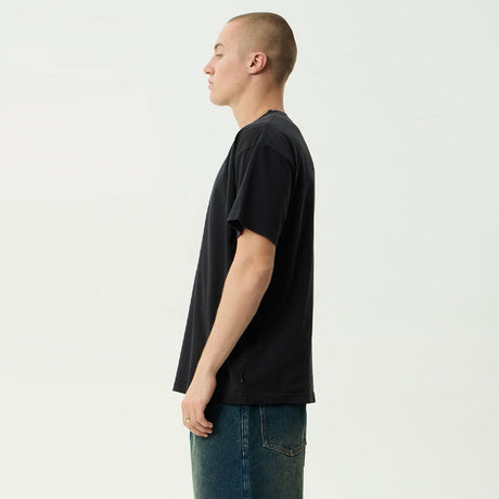 AFENDS Rocked Boxy Tee - Stone Black