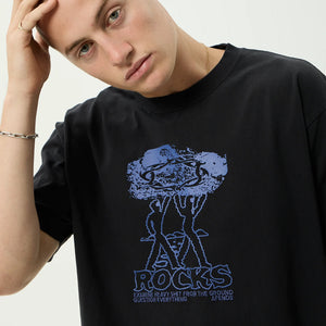 AFENDS Rocked Boxy Tee - Stone Black