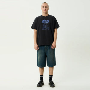AFENDS Rocked Boxy Tee - Stone Black