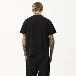 AFENDS Sadworld Heavyweight Boxy Tee - Black