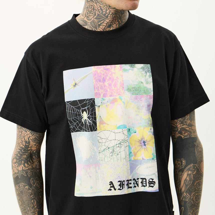 AFENDS Sadworld Heavyweight Boxy Tee - Black