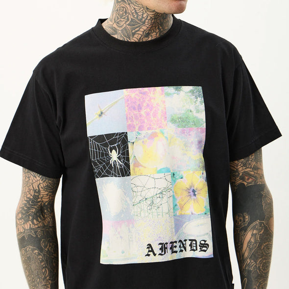 AFENDS Sadworld Heavyweight Boxy Tee - Black