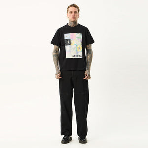 AFENDS Sadworld Heavyweight Boxy Tee - Black