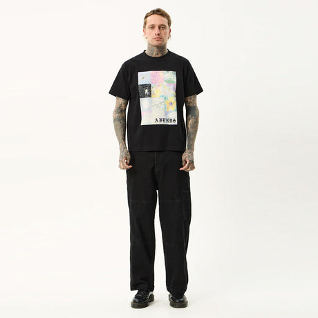 AFENDS Sadworld Heavyweight Boxy Tee - Black