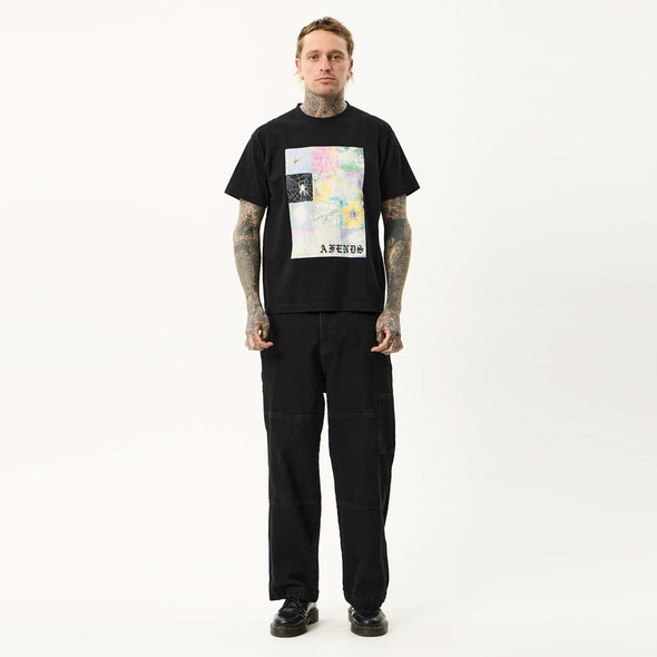 AFENDS Sadworld Heavyweight Boxy Tee - Black