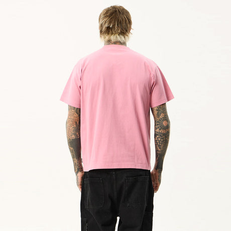 AFENDS Sadworld Heavyweight Boxy Tee - Washed Marrakesh